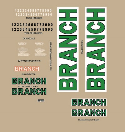 Branch Motor Lines (small trailer side logos)